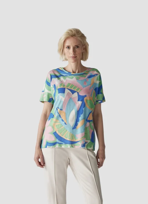 Damen Lecomte T-Shirt mit floralem Print