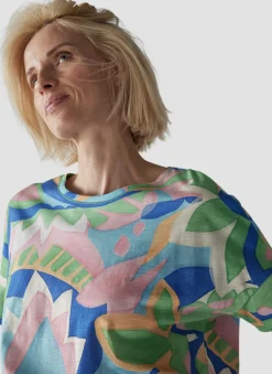 Damen Lecomte T-Shirt mit floralem Print