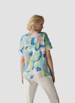 Damen Lecomte T-Shirt mit floralem Print