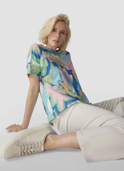 Damen Lecomte T-Shirt mit floralem Print