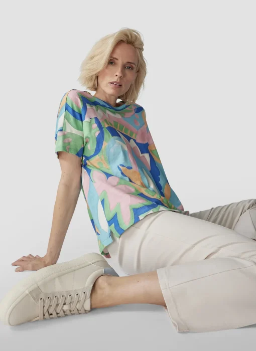 Damen Lecomte T-Shirt mit floralem Print