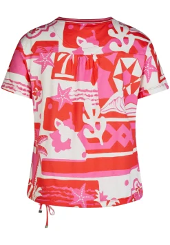 Damen Lecomte T-Shirt mit floralem Print
