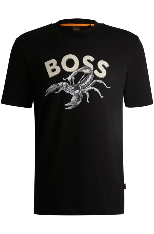 Herren Boss Orange T-Shirt mit Foto-Print