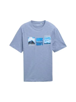 Herren Tom Tailor T-Shirt mit Foto-Print