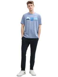 Herren Tom Tailor T-Shirt mit Foto-Print