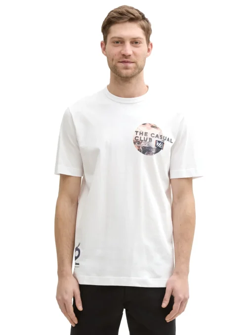 Herren Tom Tailor T-Shirt mit Foto-Print
