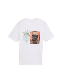 Herren Tom Tailor T-Shirt mit Foto-Print