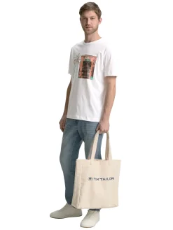 Herren Tom Tailor T-Shirt mit Foto-Print