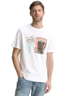 Herren Tom Tailor T-Shirt mit Foto-Print