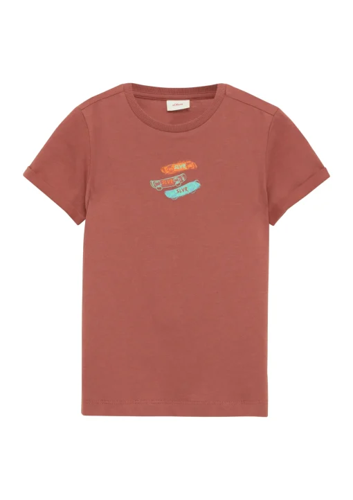 Kinder s.Oliver T-Shirt mit Front- und Rückenprint
