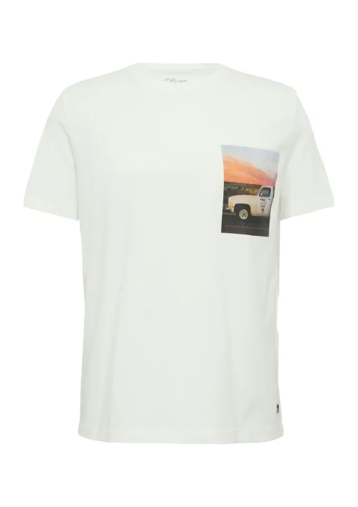 Herren s.Oliver T-Shirt mit Frontprint und Artwork