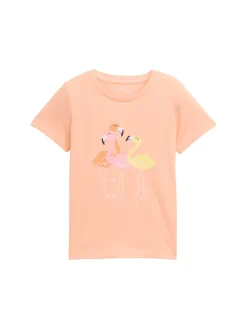 Kinder Tom Tailor Denim T-Shirt mit Glitzer-Print