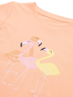 Kinder Tom Tailor Denim T-Shirt mit Glitzer-Print