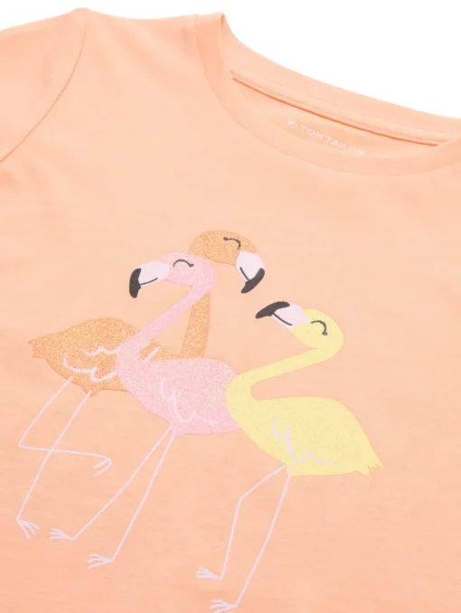 Kinder Tom Tailor Denim T-Shirt mit Glitzer-Print