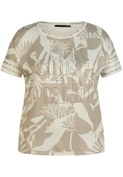 Damen Lecomte T-Shirt mit Glitzersteinen