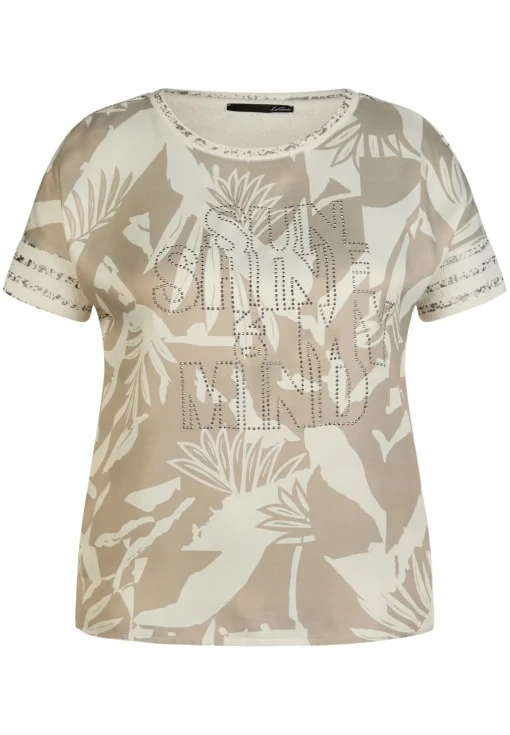 Damen Lecomte T-Shirt mit Glitzersteinen