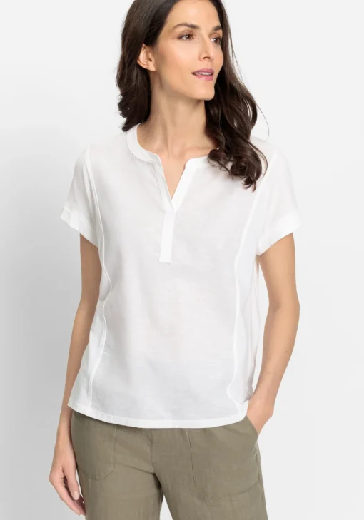Damen Olsen T-Shirt mit kurzen Ärmeln