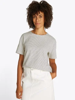 Damen Tommy Hilfiger T-Shirt mit Leinen