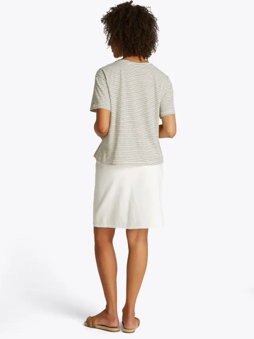 Damen Tommy Hilfiger T-Shirt mit Leinen