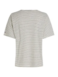 Damen Tommy Hilfiger T-Shirt mit Leinen