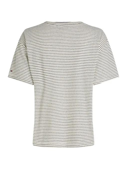 Damen Tommy Hilfiger T-Shirt mit Leinen