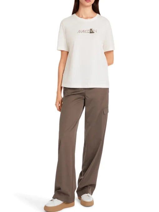 Damen Marc Cain T-Shirt mit Leo-Motiv Rethink Together