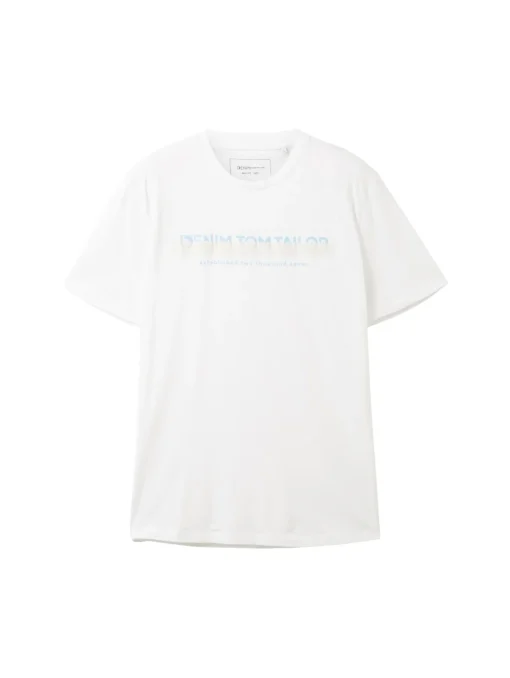 Herren Tom Tailor Denim T-Shirt mit Logo Print