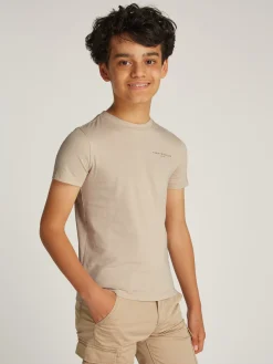 Kinder Tommy Hilfiger T-Shirt mit Logo und Rundhalsauschnitt