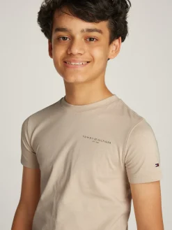Kinder Tommy Hilfiger T-Shirt mit Logo und Rundhalsauschnitt