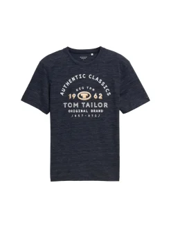 Herren Tom Tailor T-Shirt mit Logo-Print