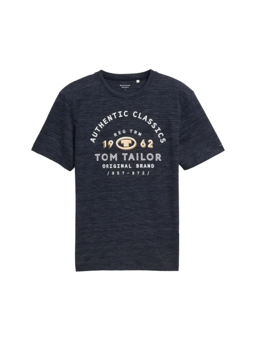 Herren Tom Tailor T-Shirt mit Logo-Print