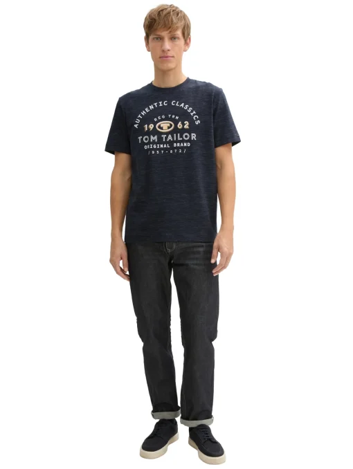 Herren Tom Tailor T-Shirt mit Logo-Print