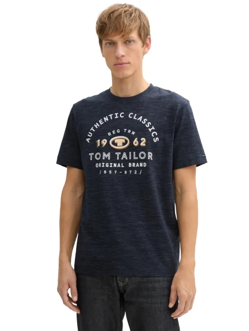 Herren Tom Tailor T-Shirt mit Logo-Print