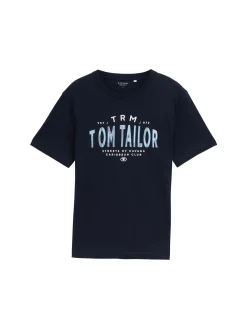 Herren Tom Tailor T-Shirt mit Logo-Print