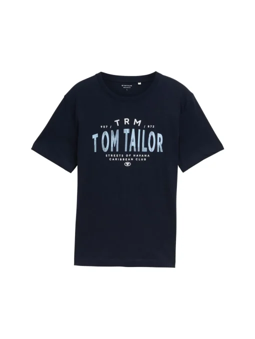 Herren Tom Tailor T-Shirt mit Logo-Print