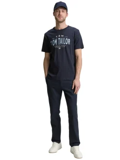 Herren Tom Tailor T-Shirt mit Logo-Print