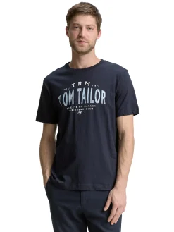 Herren Tom Tailor T-Shirt mit Logo-Print