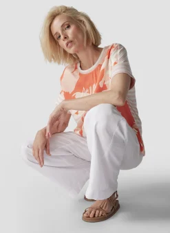 Damen Lecomte T-Shirt mit modernem Muster