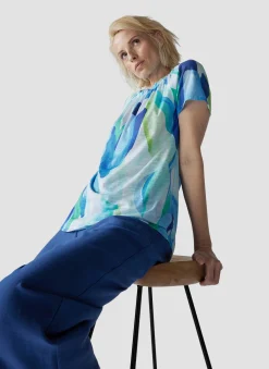 Damen Lecomte T-Shirt mit modernem Muster