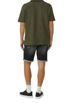 Herren QS T-Shirt mit offenem Polokragen
