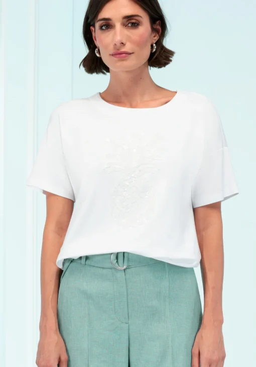 Damen Bianca T-Shirt mit Pailletten