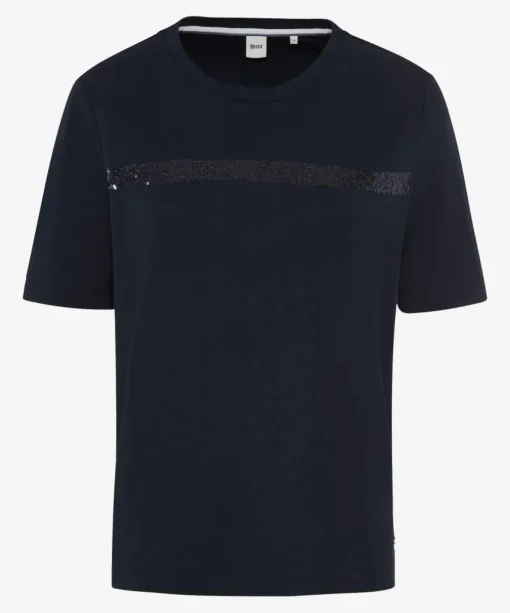 Damen Brax T-Shirt mit Pailletten
