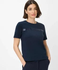 Damen Brax T-Shirt mit Pailletten