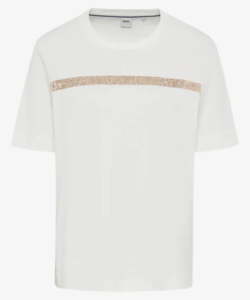 Damen Brax T-Shirt mit Pailletten