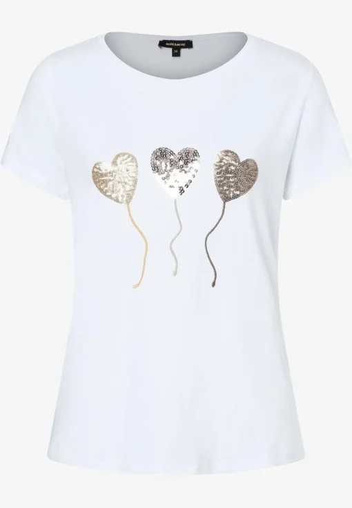 Damen More & More T-Shirt mit Paillettenherzen