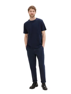 Herren Tom Tailor T-Shirt mit Piqué Struktur