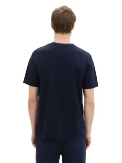 Herren Tom Tailor T-Shirt mit Piqué Struktur