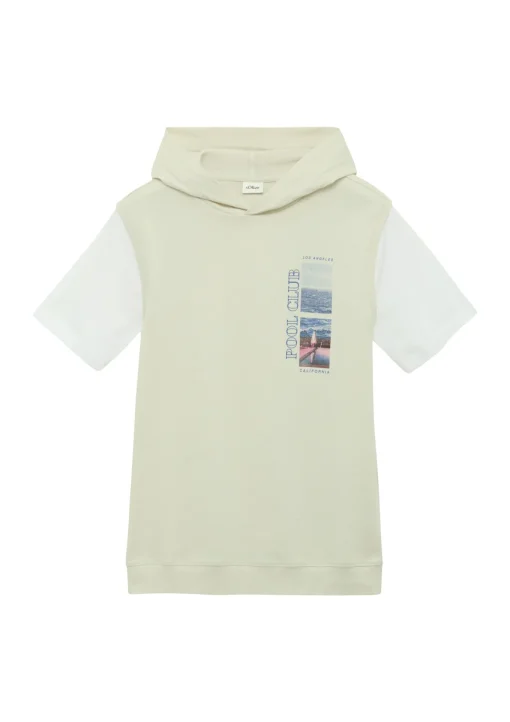 Kinder s.Oliver T-Shirt mit Print- und Kontrastdetails