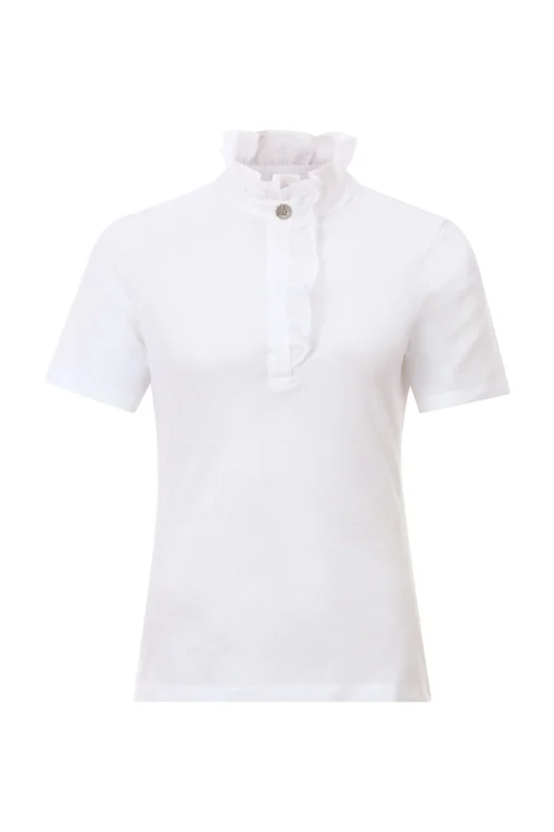 Damen Rich & Royal T-Shirt mit Rüschenkragen