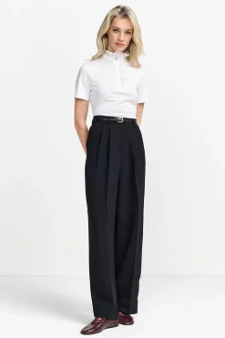 Damen Rich & Royal T-Shirt mit Rüschenkragen